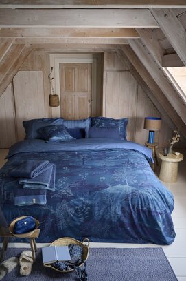 Pip Studio Dekbedovertrek Sundara Wood Donkerblauw 260x200/220 cm
