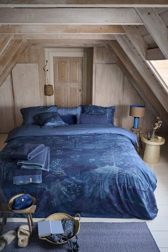Pip Studio Pip Studio Dekbedovertrek Sundara Wood Donkerblauw 260x200/220 cm