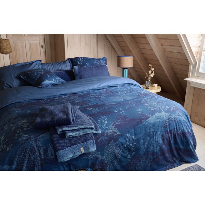 Pip Studio Dekbedovertrek Sundara Wood Donkerblauw 260x200/220 cm