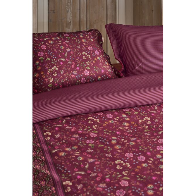 Pip Studio Dekbedovertrek Flora Bangalore Donker roze 260x200/220 cm