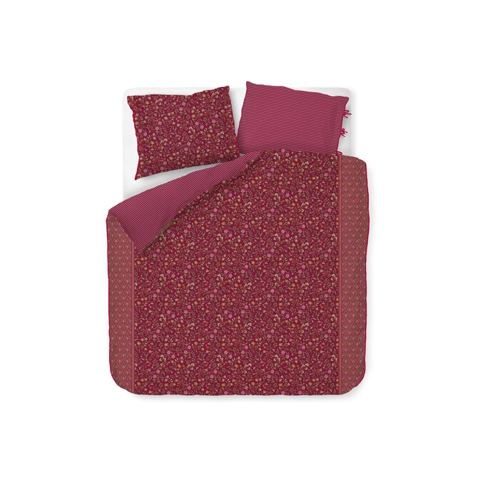 Pip Studio Dekbedovertrek Flora Bangalore Donker roze 260x200/220 cm