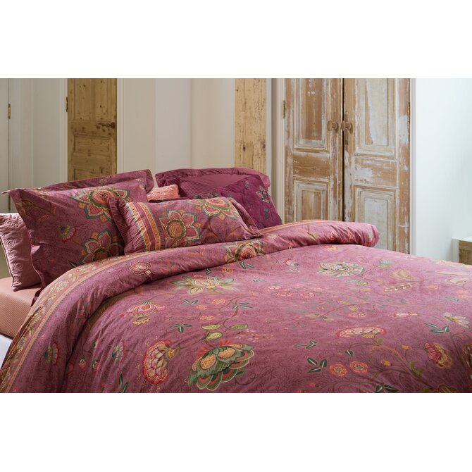 Pip Studio Dekbedovertrek Mumbai Evening Donker roze 140x200/220 cm
