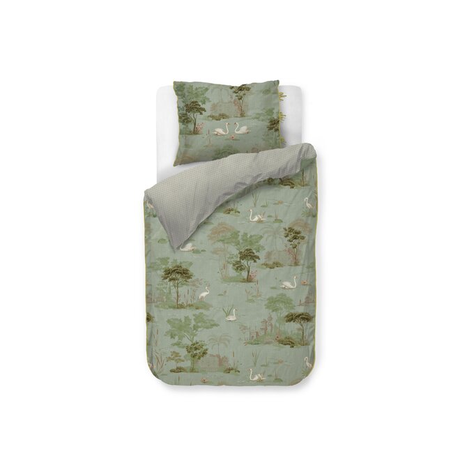 Pip Studio Dekbedovertrek Darjeeling Days Groen 140x200/220 cm