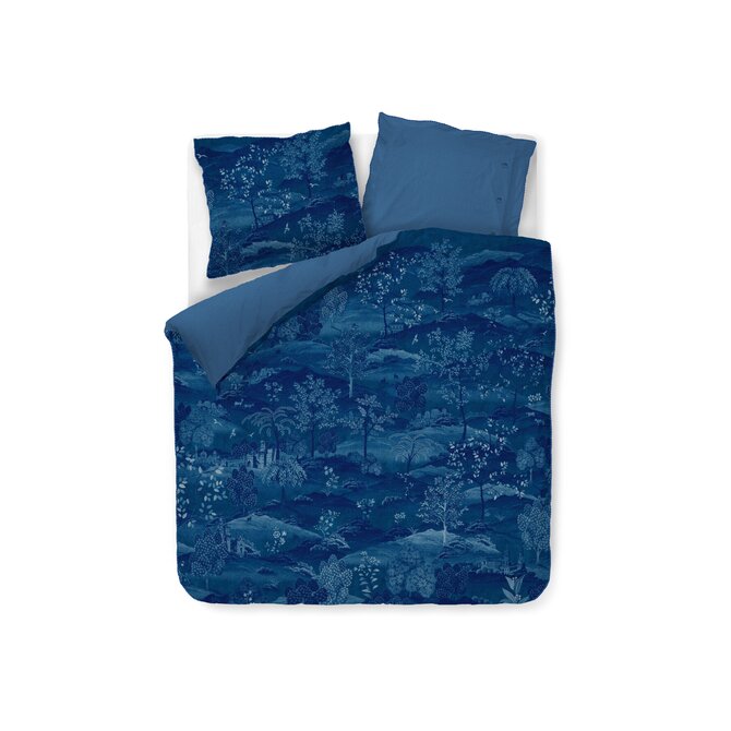 Pip Studio Dekbedovertrek Sundara Wood Donkerblauw 140x200/220 cm