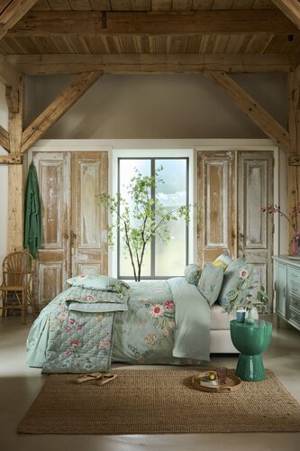 Pip Studio Pip Studio Dekbedovertrek Everbloom Groen 200x200/220 cm
