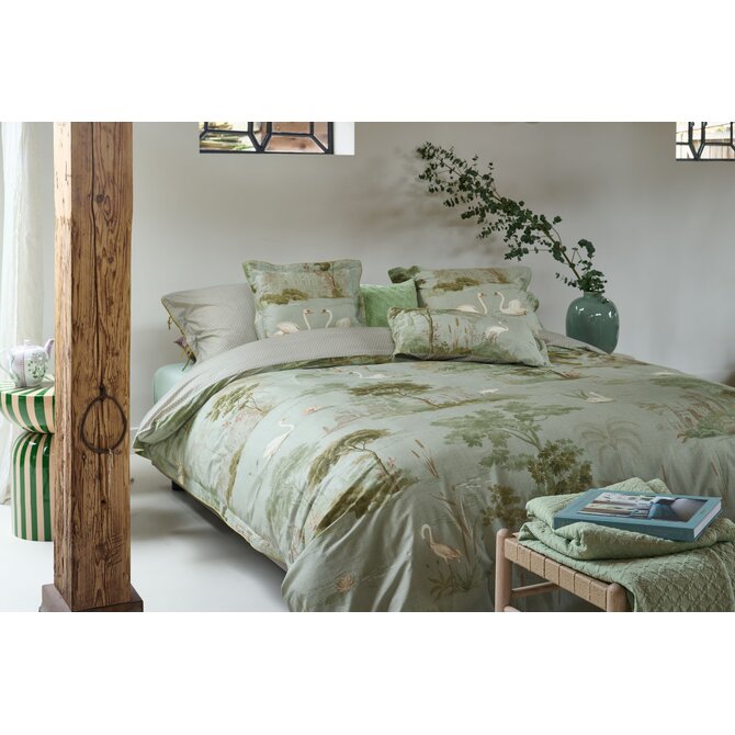Pip Studio Dekbedovertrek Darjeeling Days Groen 200x200/220 cm