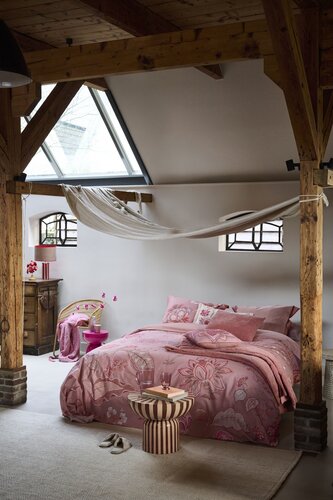 Pip Studio Pip Studio Dekbedovertrek Mumbai Night Roze 240x200/220 cm