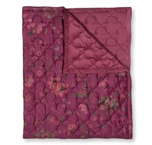 Pip Studio Mumbai Morning Velvet Quilt Donker roze 180x260 cm