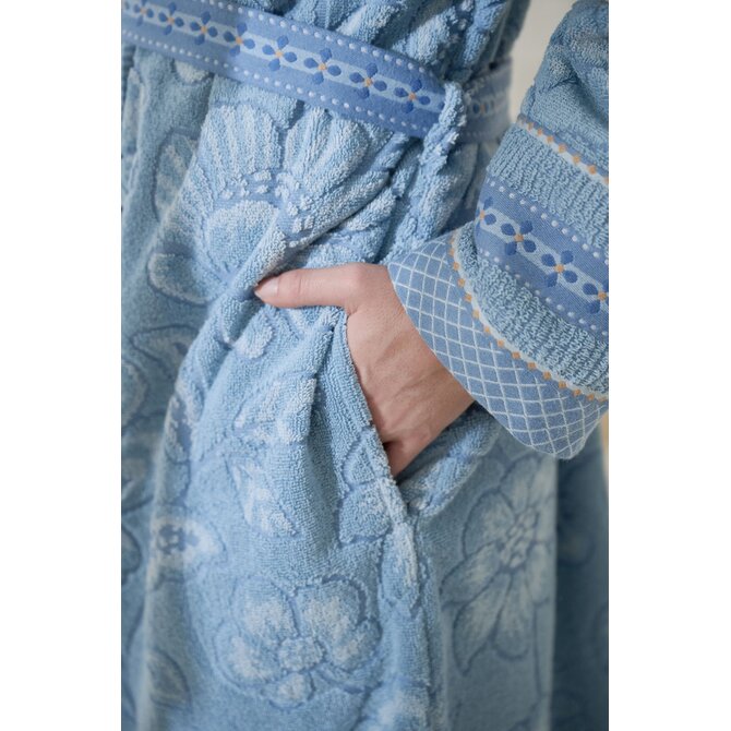 Pip Studio Jasmin Jacquard Badjas Licht blauw XL