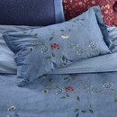 Pip Studio Pip Studio Desi Garden Sierkussen Blauw 35x60 cm