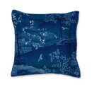 Pip Studio Pip Studio Sundara Wood Square Sierkussen Donkerblauw 45x45 cm
