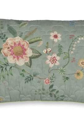 Pip Studio Everbloom Quilted Sierkussen Groen 45x70 cm