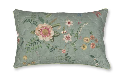 Pip Studio Everbloom Quilted Sierkussen Groen 45x70 cm