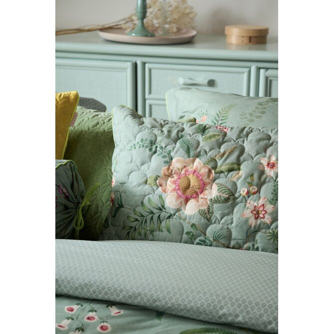 Pip Studio Everbloom Quilted Sierkussen Groen 45x70 cm