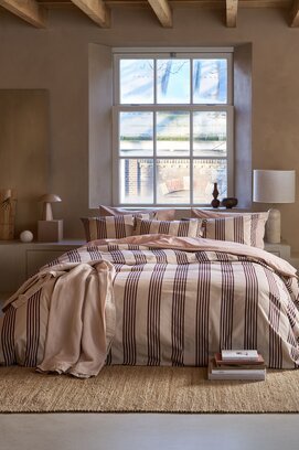 VT wonen Dekbedovertrek Pure Stripe Naturel 200x220 cm