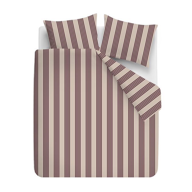 VT wonen Dekbedovertrek Pure Stripe Naturel 200x220 cm