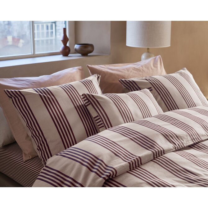 VT wonen Dekbedovertrek Pure Stripe Naturel 200x220 cm