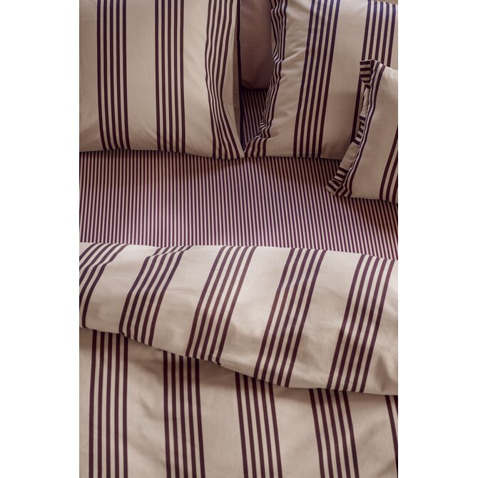 VT wonen Dekbedovertrek Pure Stripe Naturel 200x220 cm