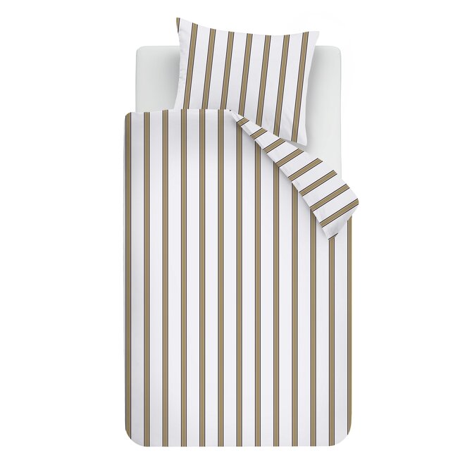 VT wonen Dekbedovertrek Fun Stripe Zand 140x220 cm