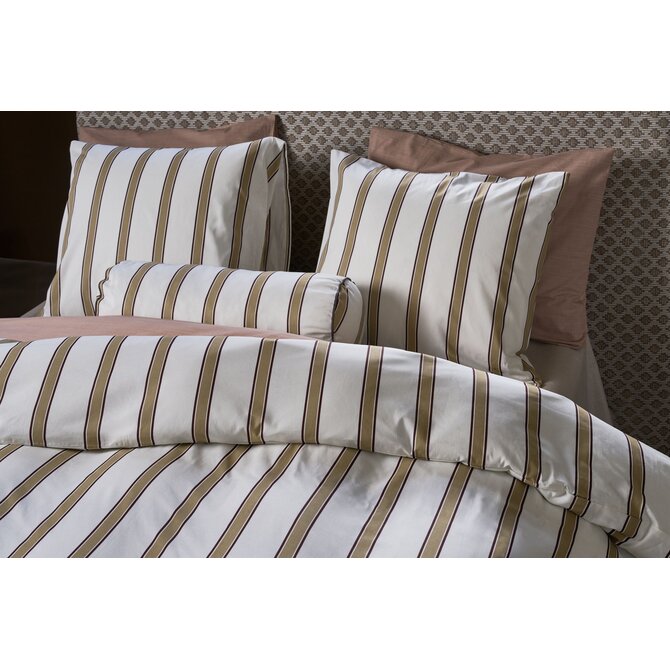 VT wonen Dekbedovertrek Fun Stripe Zand 140x220 cm