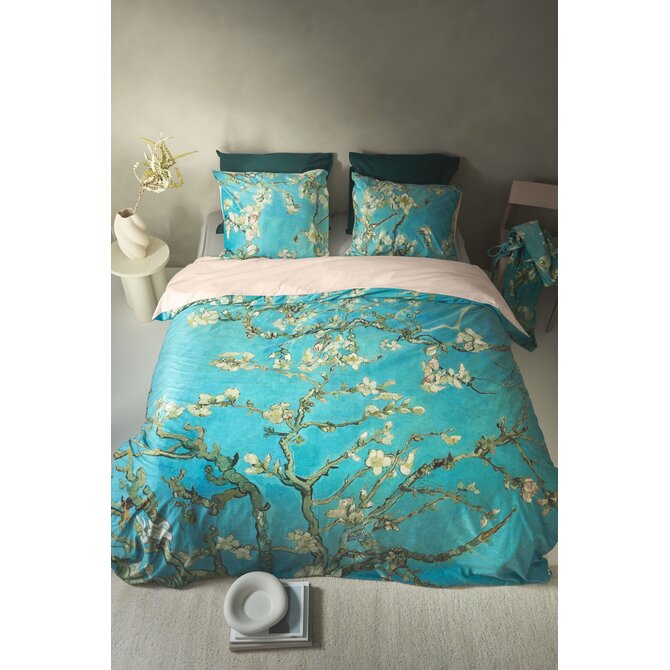 Beddinghouse x Van Gogh Museum Dekbedovertrek Almond Blossom de Velours Blauw 140x200/220 cm
