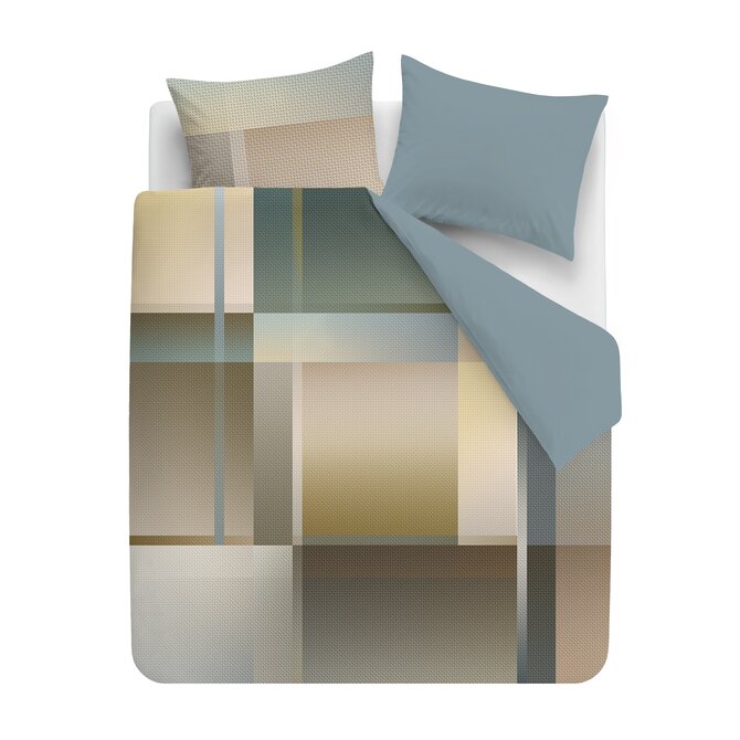 Kardol by Beddinghouse Dekbedovertrek Cuadrado Blauw Groen 140x200/220 cm
