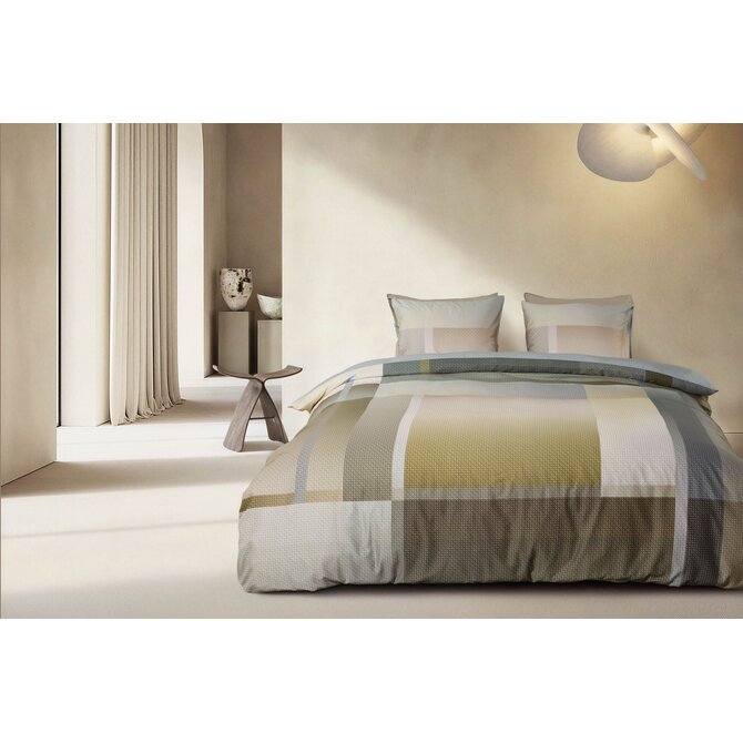Kardol by Beddinghouse Dekbedovertrek Cuadrado Blauw Groen 140x200/220 cm