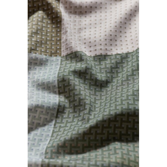 Kardol by Beddinghouse Dekbedovertrek Cuadrado Blauw Groen 240x200/220 cm