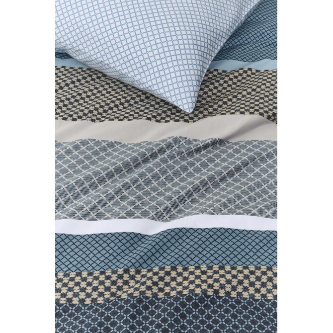 Beddinghouse Dekbedovertrek Hylke Blauw 200x200/220 cm