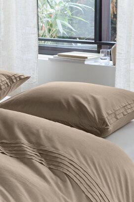 Beddinghouse Dekbedovertrek Osiris Taupe 200x200/220 cm