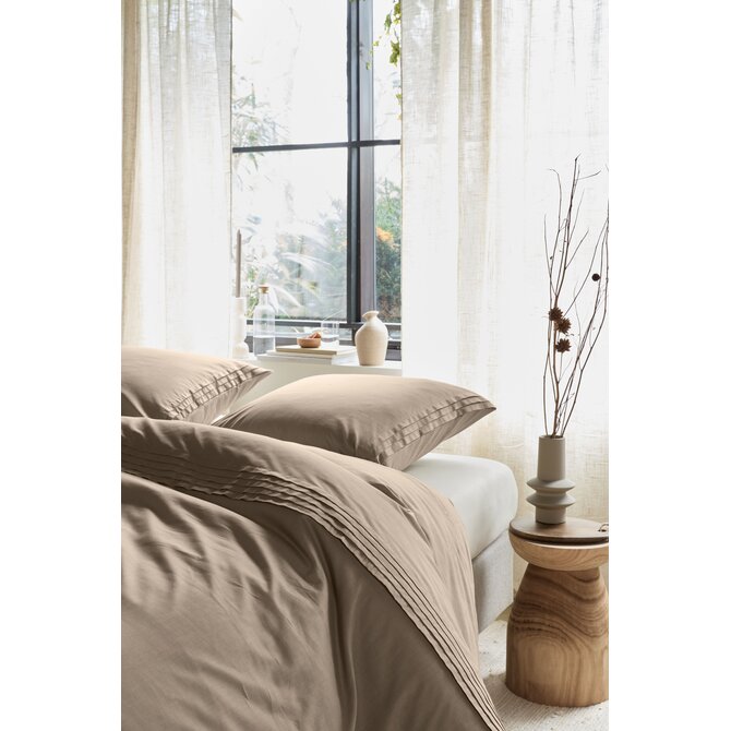 Beddinghouse Dekbedovertrek Osiris Taupe 200x200/220 cm