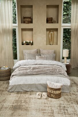 Rivièra Maison Dekbedovertrek Tailor Zand 260x200/220 cm
