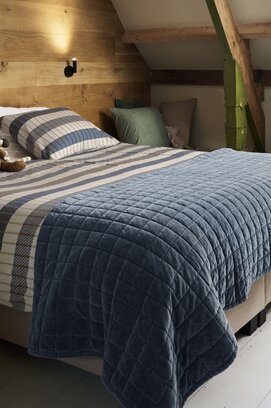 Beddinghouse Dekbedovertrek Bo Blauw 260x200/220 cm