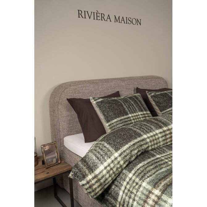 Rivièra Maison Dekbedovertrek Elliot Groen 200x200/220 cm