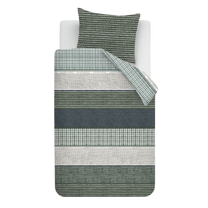 Rivièra Maison Dekbedovertrek Tailor Blauw Groen 140x200/220 cm