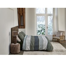 Rivièra Maison Dekbedovertrek Tailor Blauw Groen 200x200/220 cm
