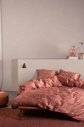 Essenza Raye Dekbedovertrek Terracotta 240x200/220
