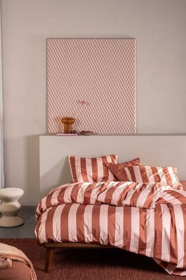 Essenza Minte stripe Dekbedovertrek Terracotta - Blush pink 140x200/220