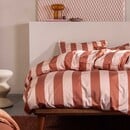Essenza Essenza Minte stripe Dekbedovertrek Terracotta - Blush pink 140x200/220