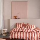 Essenza Essenza Minte stripe Dekbedovertrek Terracotta - Blush pink 260x200/220