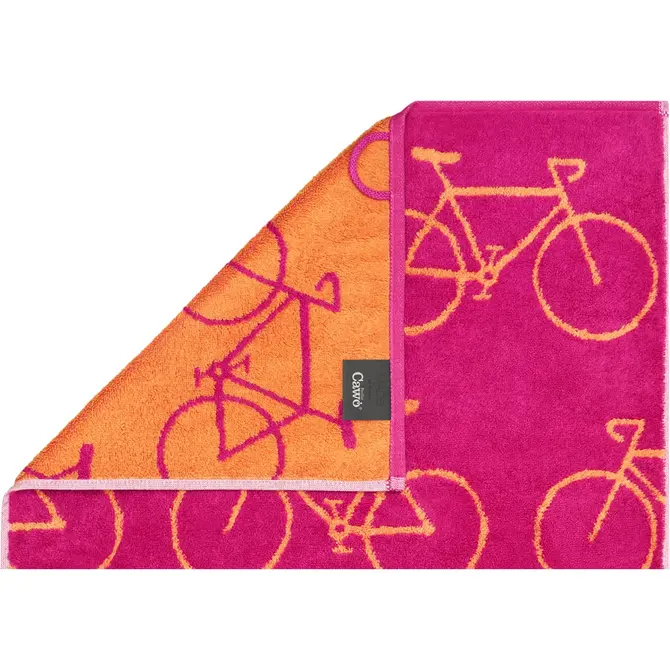 Cawö Velo Allover Fahrrad 6299 Douchelaken pink 70x140