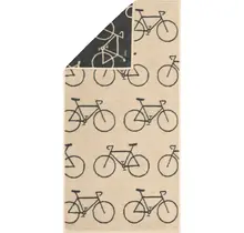 Cawö Velo Allover Fahrrad 6299 Handdoek beige 50x100