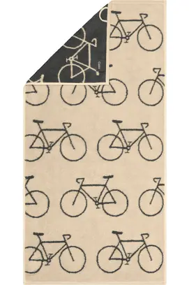 Cawö Velo Allover Fahrrad 6299 Handdoek beige 50x100