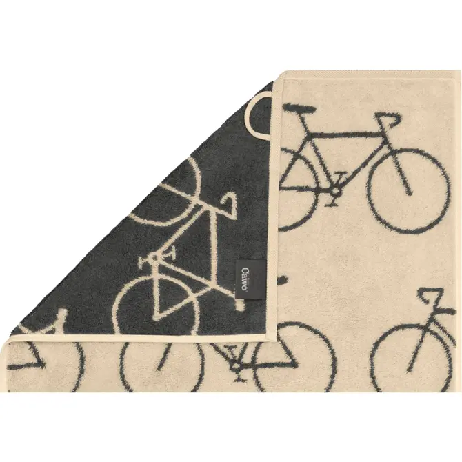 Cawö Velo Allover Fahrrad 6299 Douchelaken beige 70x140