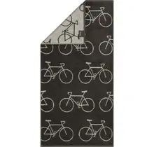Cawö Velo Allover Fahrrad 6299 Douchelaken basalt 70x140