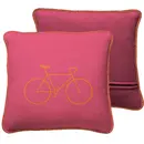 Cawö Cawö Velo Edition Fahrrad 62980 Kussenhoes pink 50x50