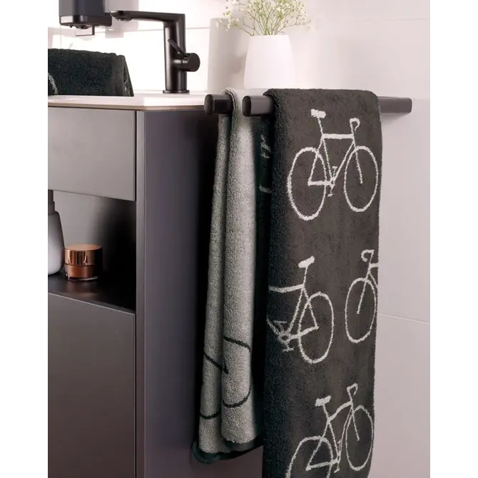 Cawö Velo Fahrrad 6298 Douchelaken basalt 70x140