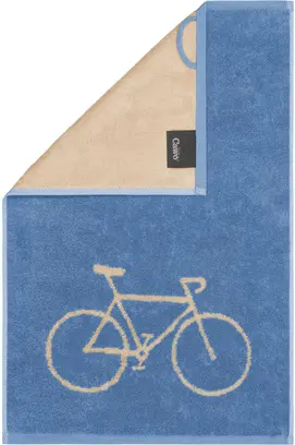 Cawö Postcard Towels 100 Gastendoekje Fahrrad / capri 30x50