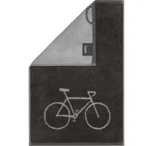 Cawö Postcard Towels 100 Gastendoekje Fahrrad / basalt 30x50