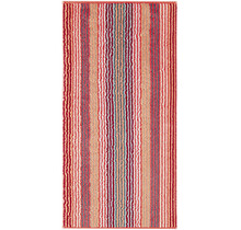 Cawö Unique Streifen 944 douchelaken 70x140 Koralle